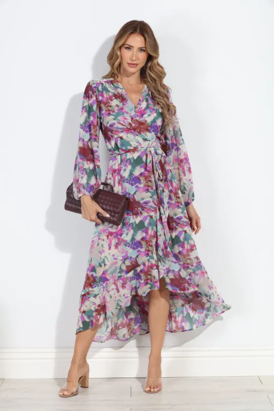 Cassandra Chiffon Ruffle Wrap Dress-BEST SELLER sold by Veronica M