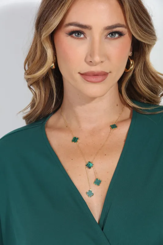 Lana Lariat Necklace Emerald-BEST SELLER sold by Veronica M