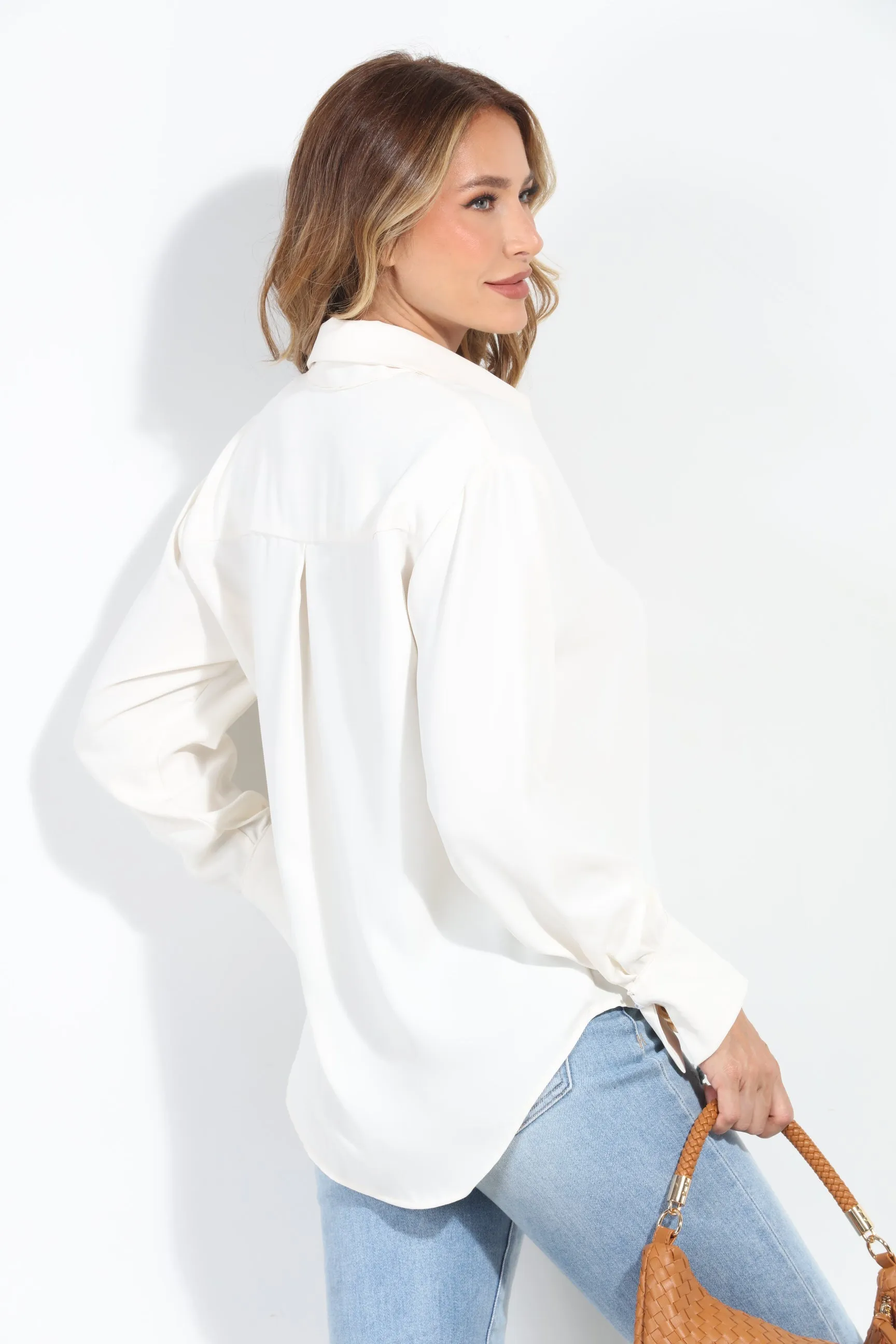 Ivory Politan Button Blouse-BEST SELLER sold by Veronica M product image thumbnail 2