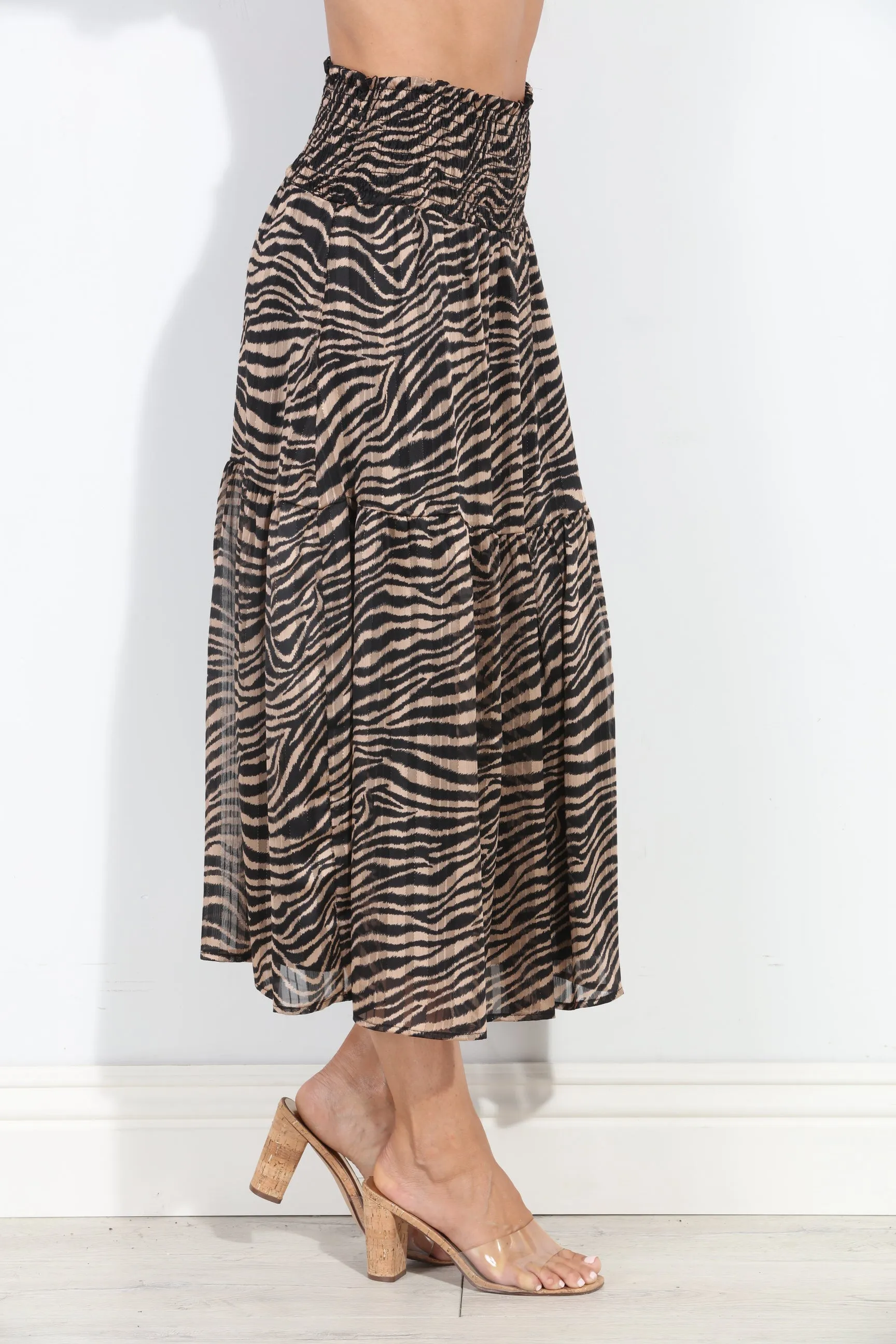 Brooke Chiffon Ruffle Midi Skirt-BEST SELLER sold by Veronica M product image thumbnail 3