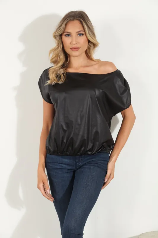 OTS Pleather Tee -FINAL SALE sold by Veronica M