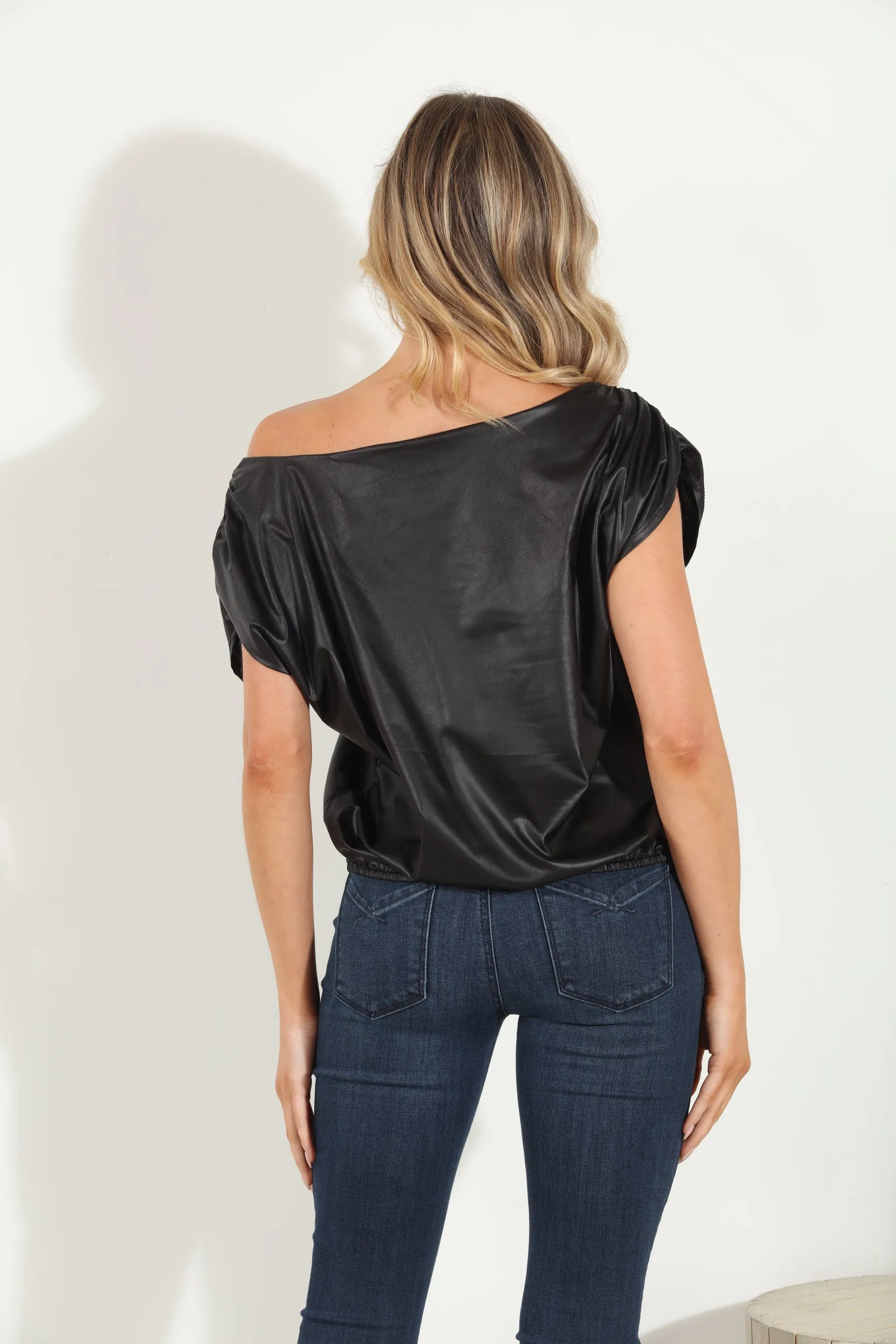 OTS Faux Leather Tee -FINAL SALE sold by Veronica M product image thumbnail 2