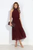 Burgundy Chiffon Halter Maxi-BEST SELLER sold by Veronica M