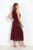 Burgundy Chiffon Halter Maxi-BEST SELLER sold by Veronica M
