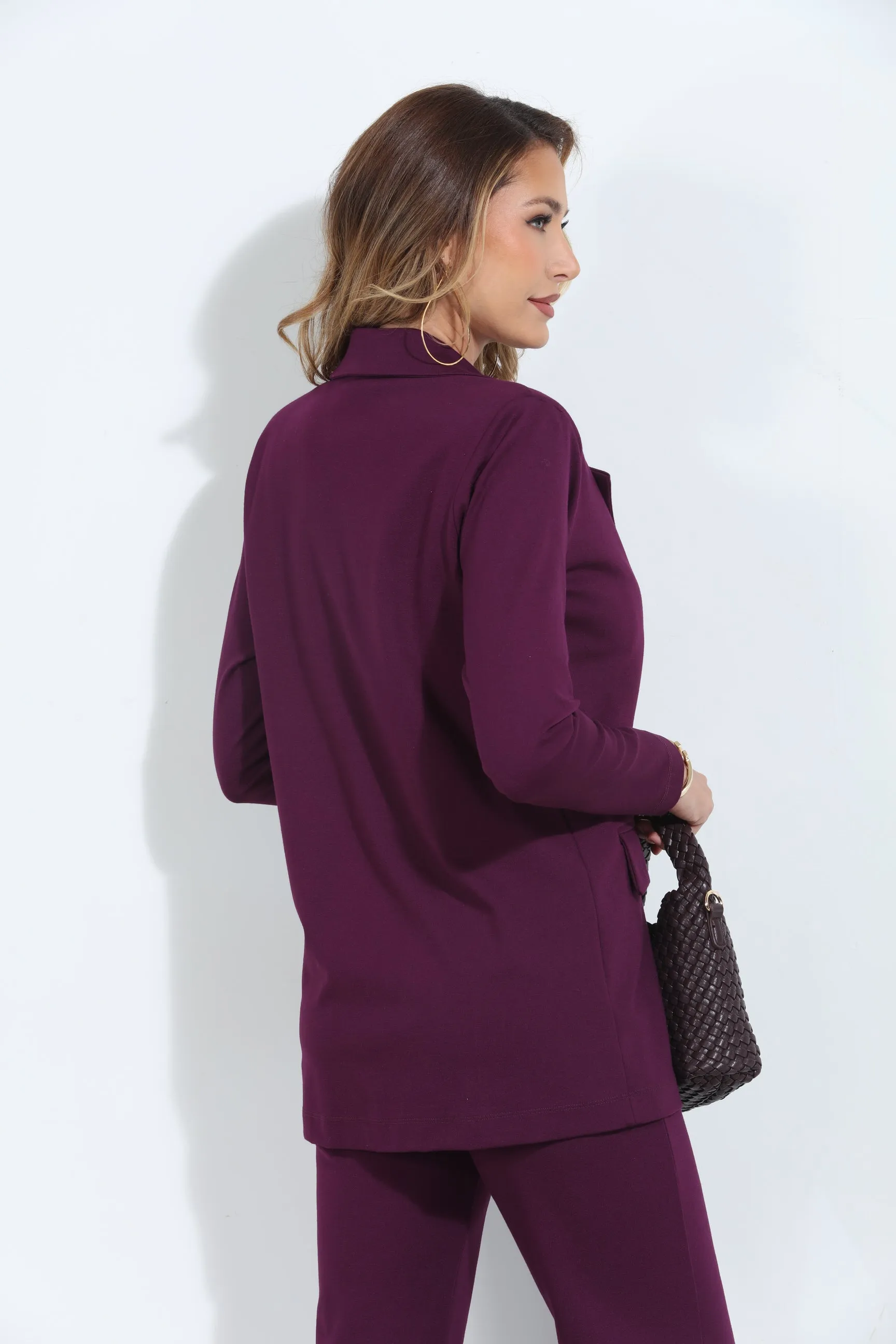 Plum Boyfriend Ponti Blazer -BEST SELLER sold by Veronica M product image thumbnail 4