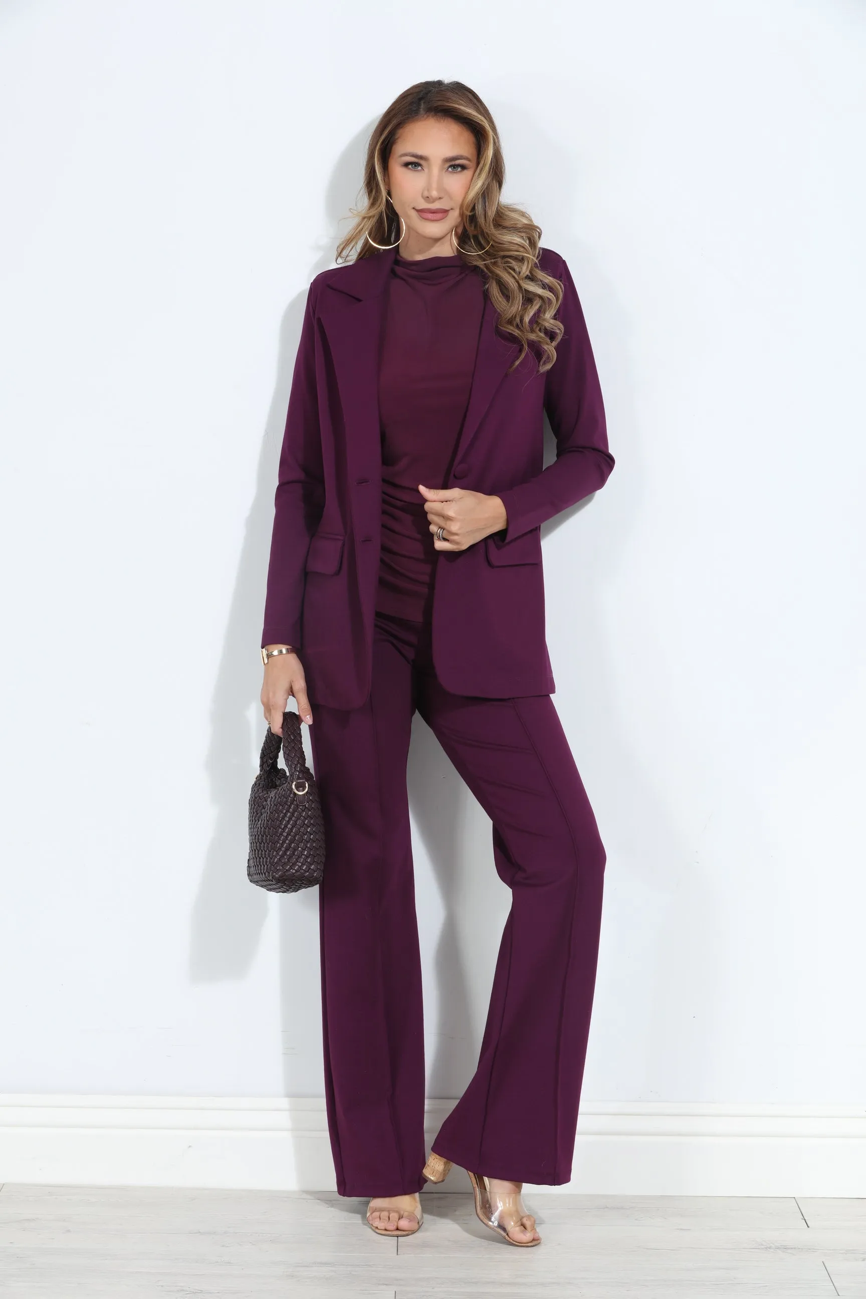 Plum Boyfriend Ponti Blazer -BEST SELLER sold by Veronica M product image thumbnail 5