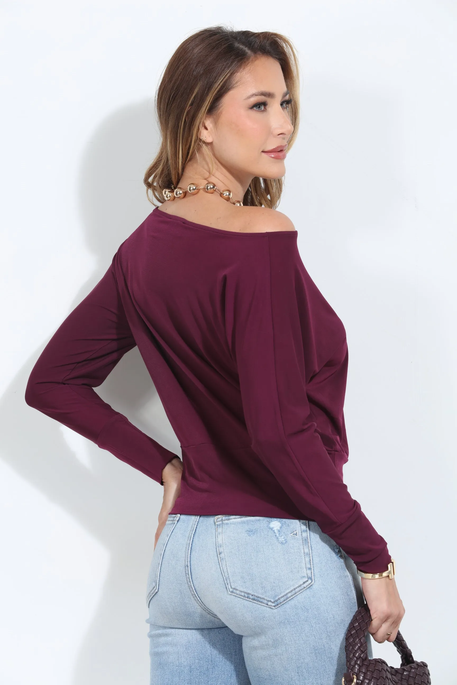 Eggplant ITY Dolman Sleeve Top-BEST SELLER sold by Veronica M product image thumbnail 3