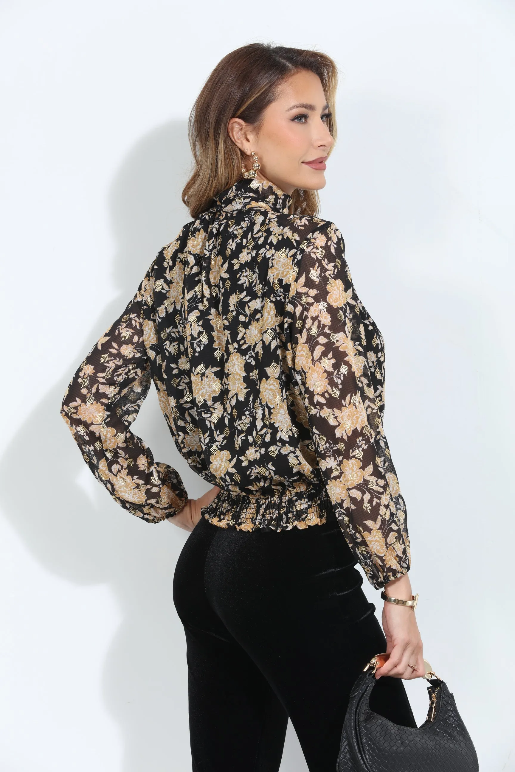 Whitney Mock Neck Blouse-FINAL SALE sold by Veronica M product image thumbnail 5