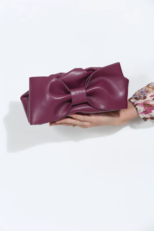 Magenta Bow Clutch-FINAL SALE sold by Veronica M