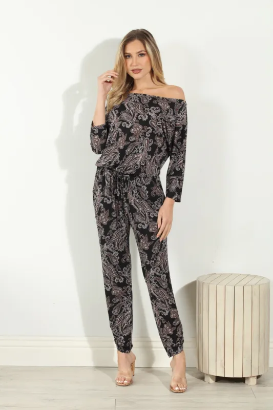 Delano Wide Neck Stretch Jumpsuit - FINAL SALE sold by Veronica M