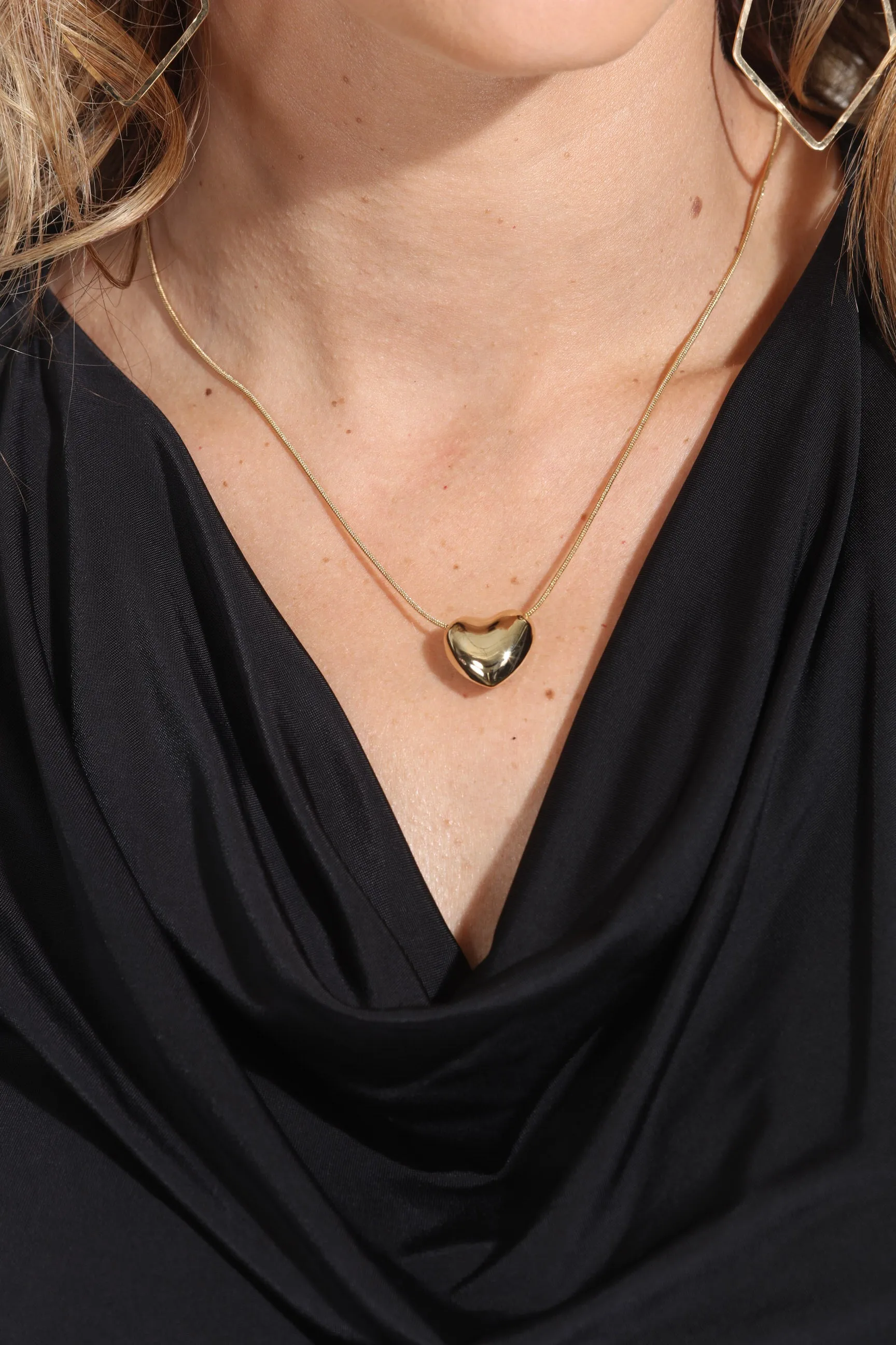 Amor Gold Heart Necklace sold by Veronica M product image thumbnail 4