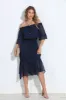Navy OTS Ruffle Maxi-BEST SELLER sold by Veronica M