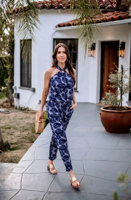 Kika Stretch Ring Halter Jumpsuit sold by Veronica M