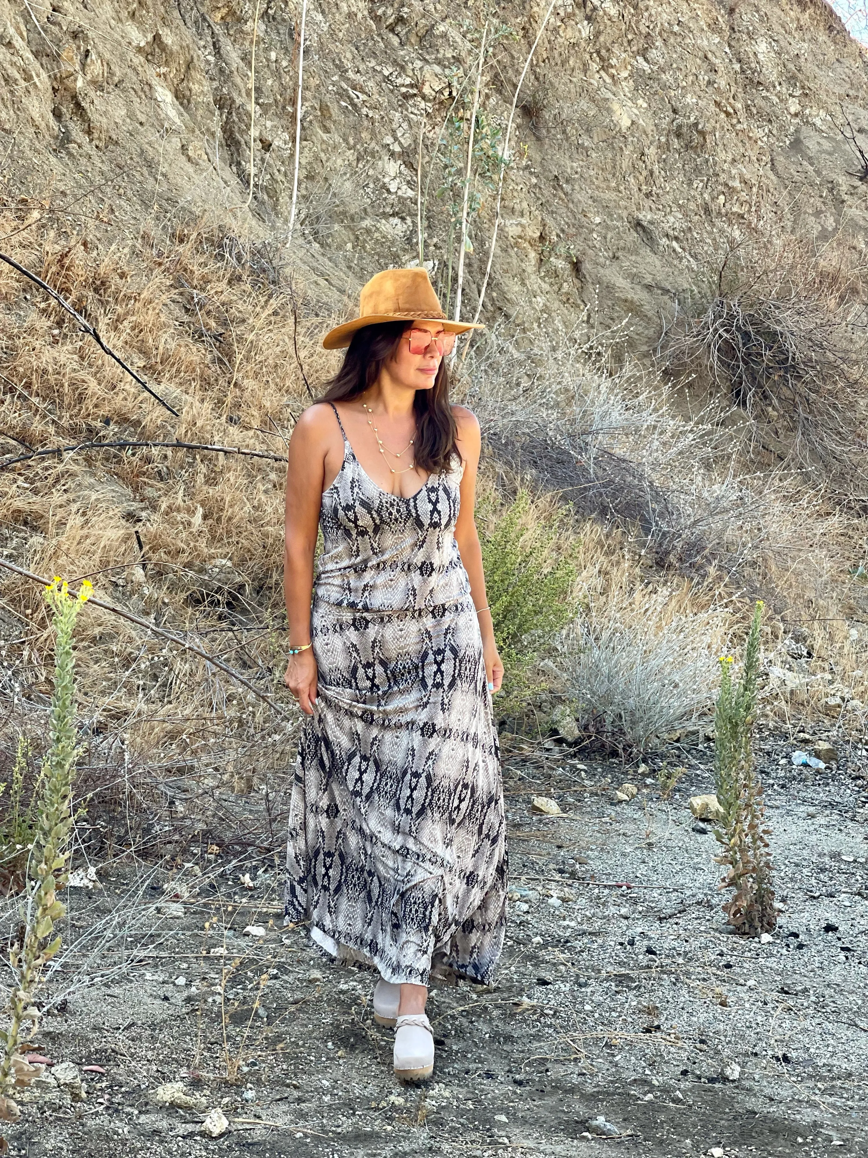 Boa Snake Print Stretch Drop Waist Maxi Dress sold by Veronica M product image thumbnail 5