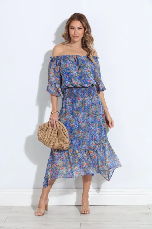 Elba OTS Ruffle Maxi-FINAL SALE sold by Veronica M