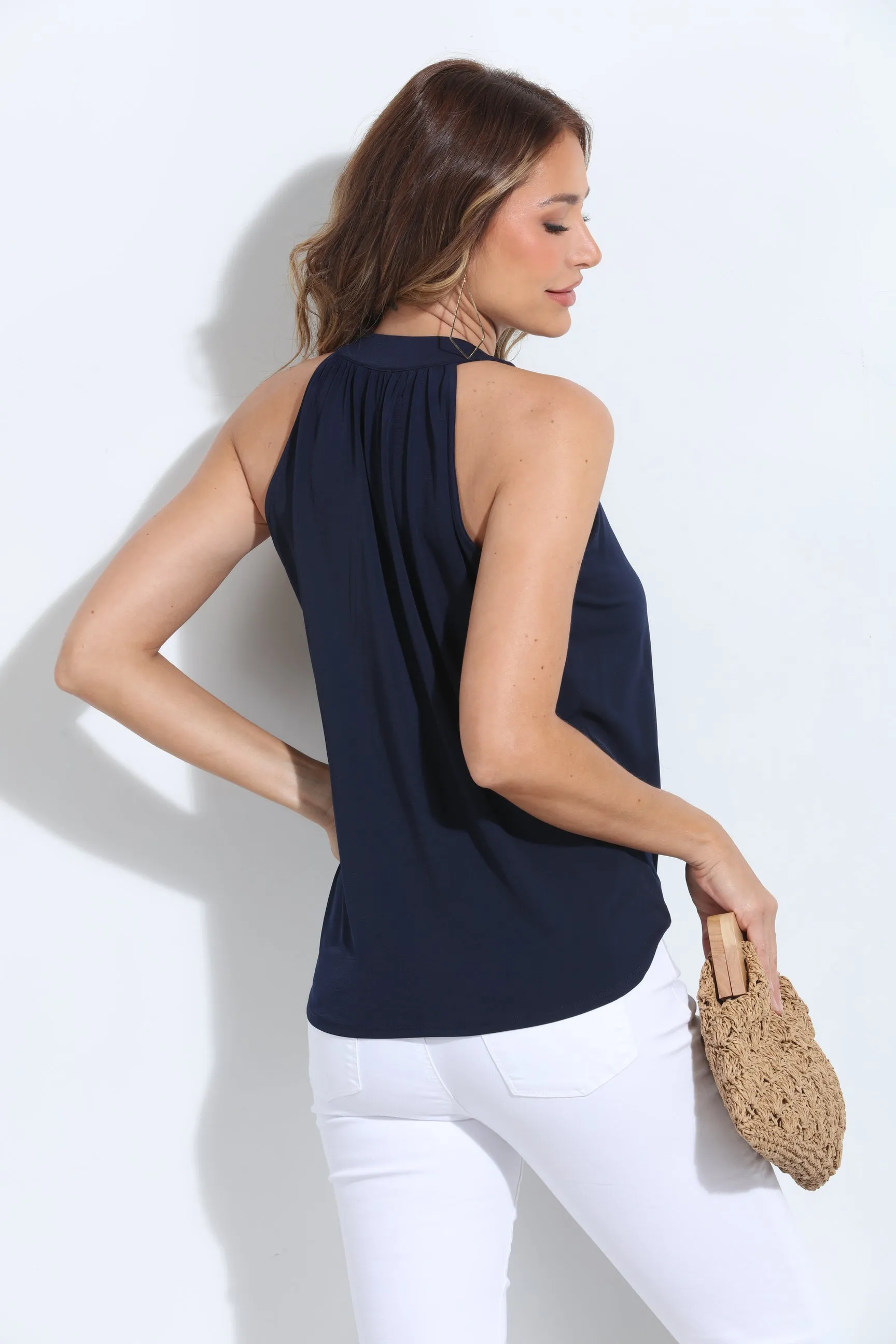 Navy ITY Surplice Tank-BEST SELLER sold by Veronica M product image thumbnail 2