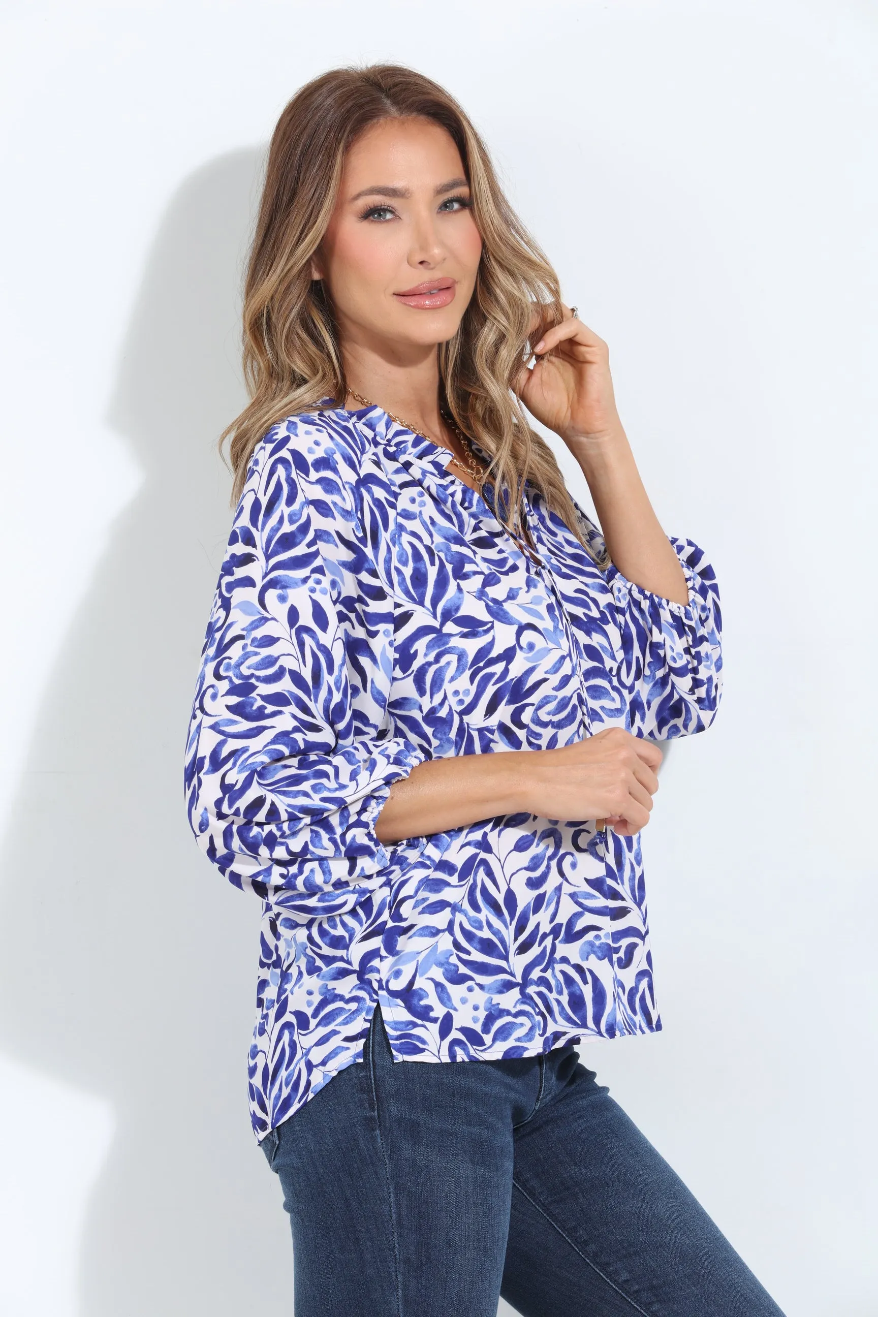Frederick Split-Neck Blouse-BEST SELLER sold by Veronica M product image thumbnail 3