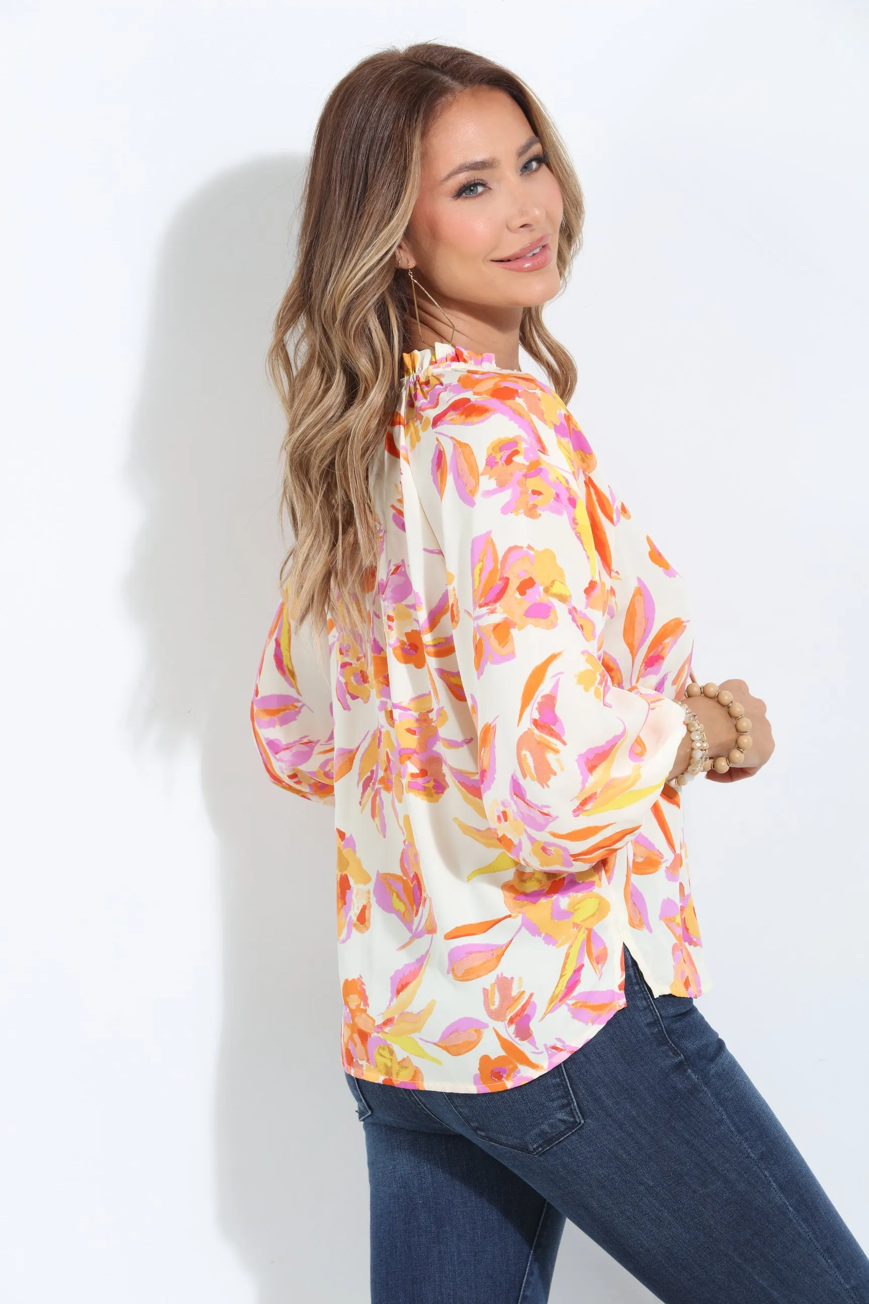Emilie Split-Neck Blouse-BEST SELLER sold by Veronica M product image thumbnail 2