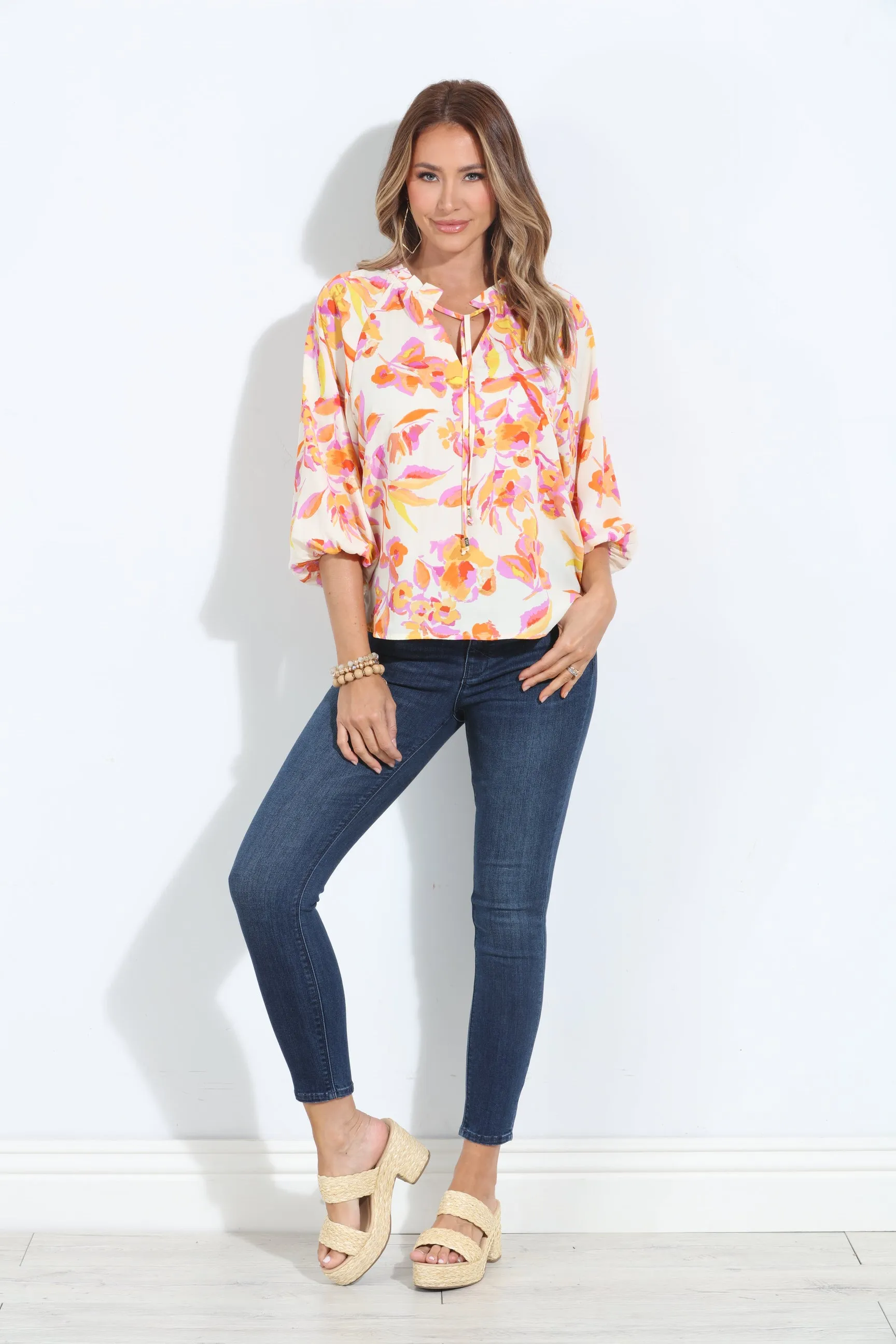 Emilie Split-Neck Blouse-BEST SELLER sold by Veronica M product image thumbnail 4
