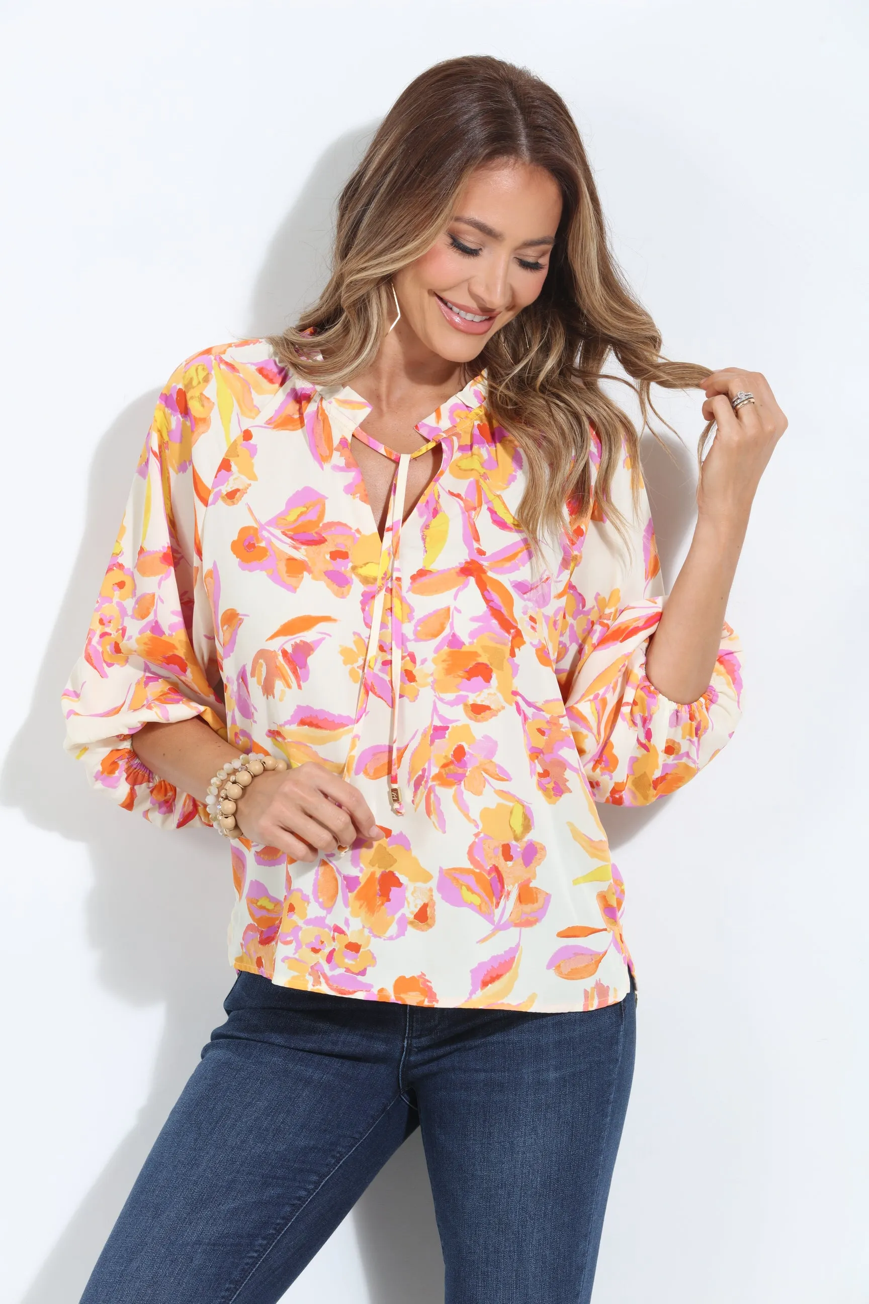 Emilie Split-Neck Blouse-BEST SELLER sold by Veronica M product image thumbnail 5