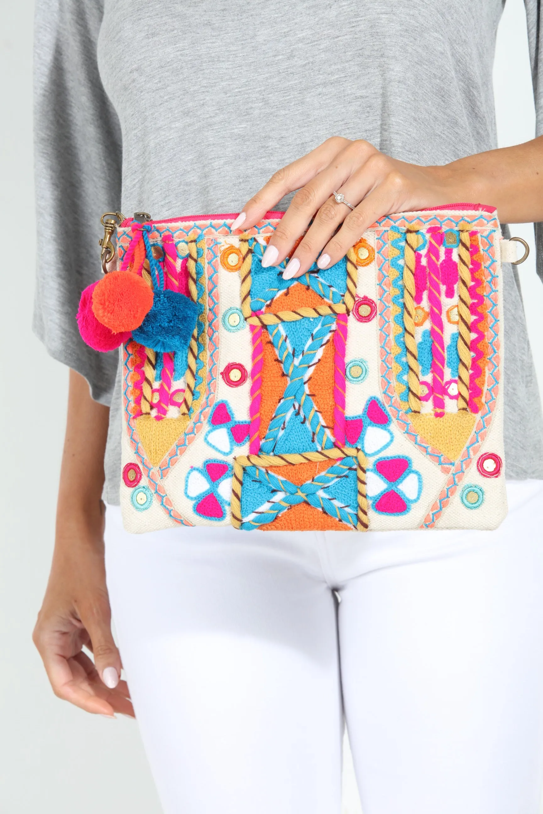 Jolene Boho Multicolor Clutch sold by Veronica M product image thumbnail 3
