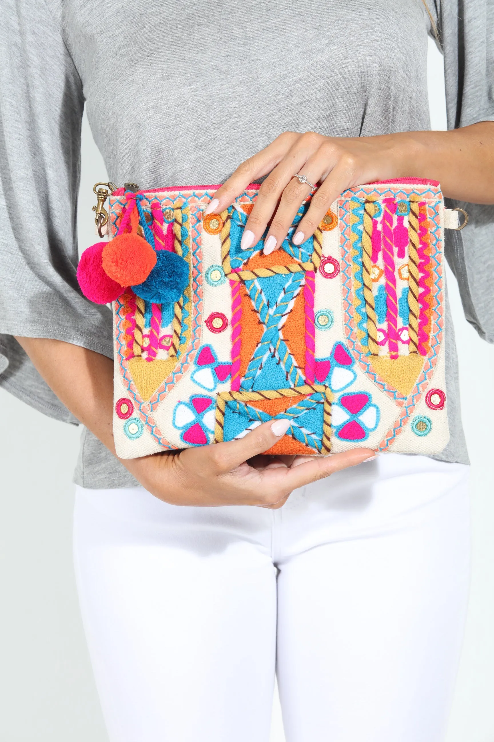 Jolene Boho Multicolor Clutch sold by Veronica M product image thumbnail 5