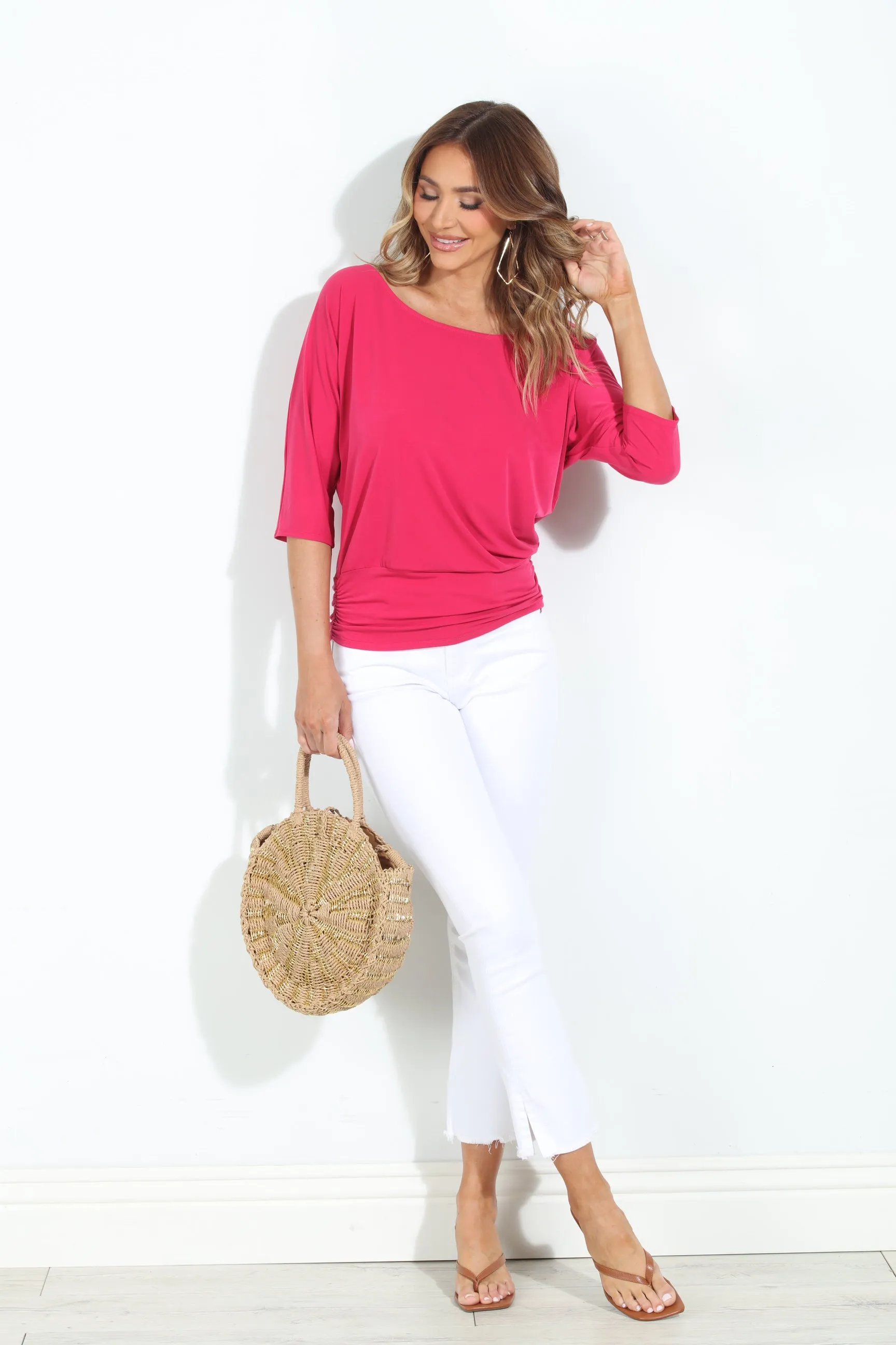 Guava Shirred Waist Top-BEST SELLER sold by Veronica M product image thumbnail 4