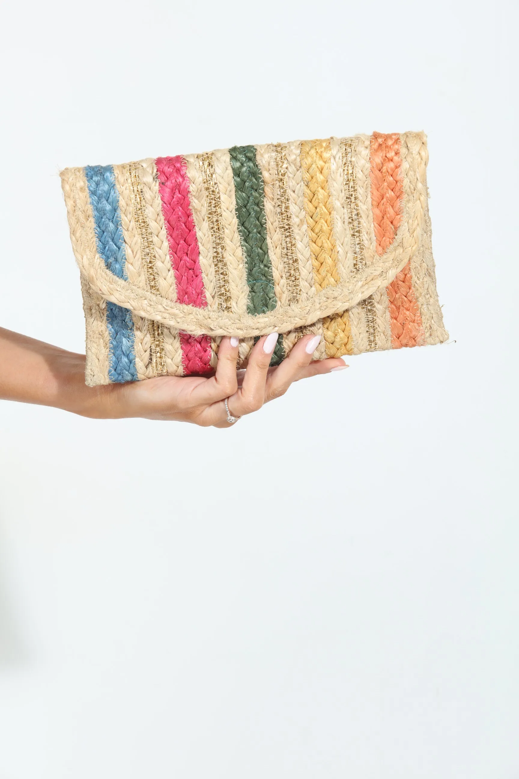 Brie Multicolor Jute Clutch sold by Veronica M product image thumbnail 4