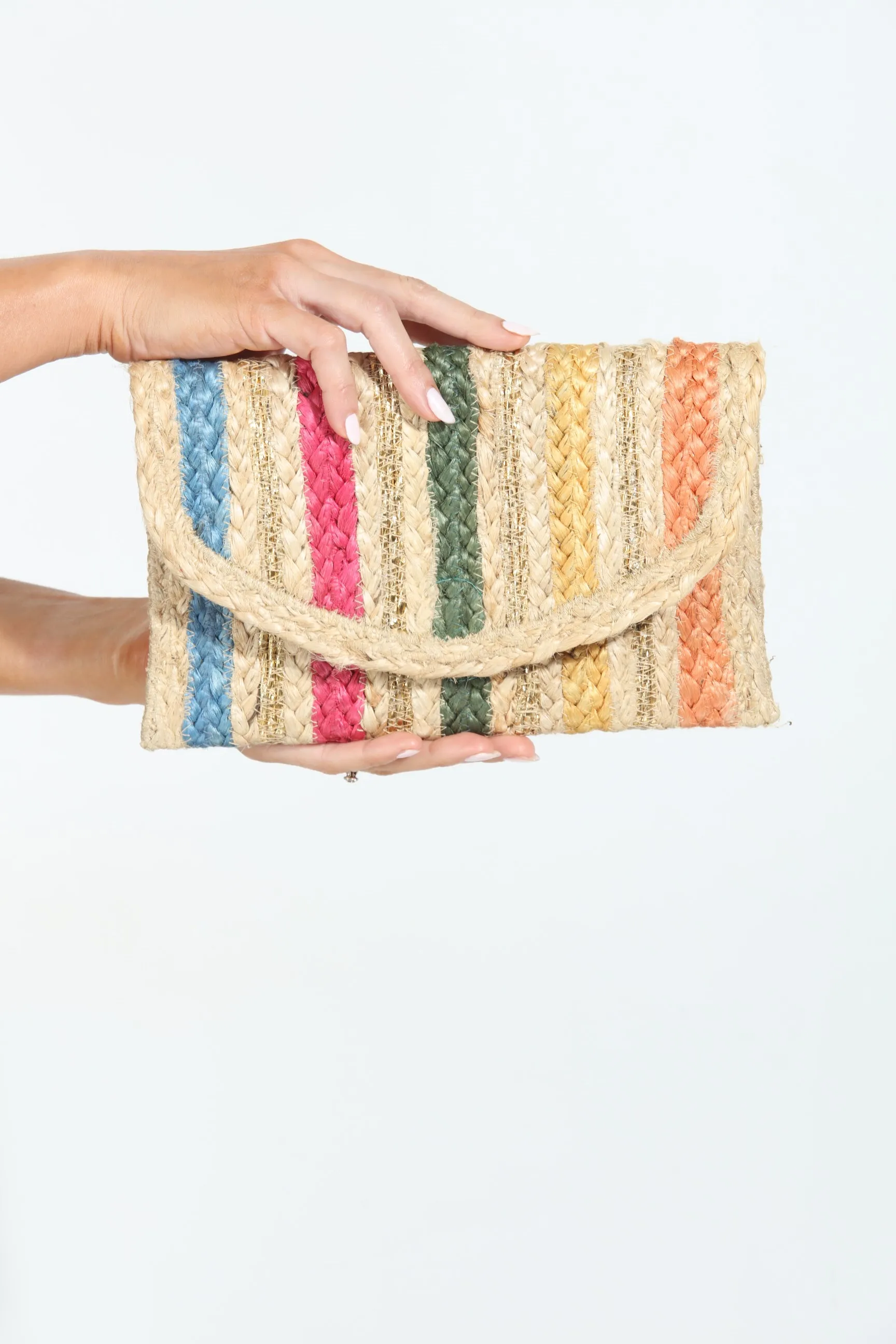 Brie Multicolor Jute Clutch sold by Veronica M product image thumbnail 2