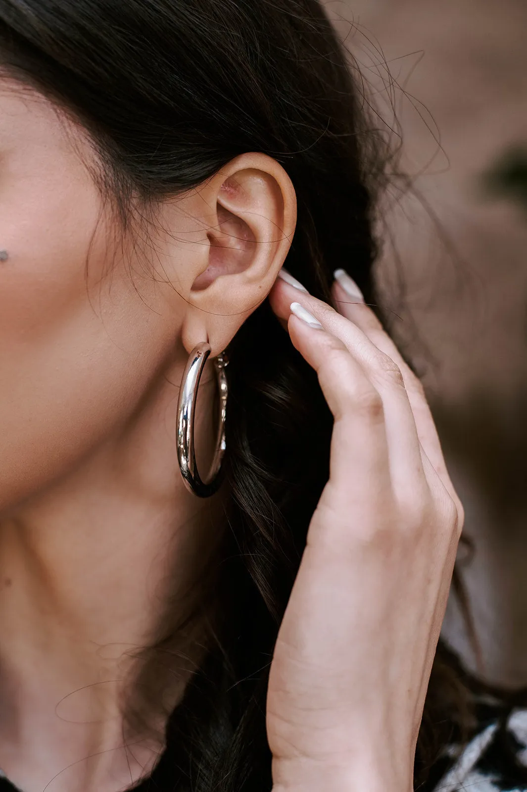 Favorite Silver Hoop Earrings sold by Veronica M product image thumbnail 3