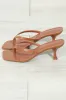 Chestnut Kitten Heel Sandals-BEST SELLER sold by Veronica M