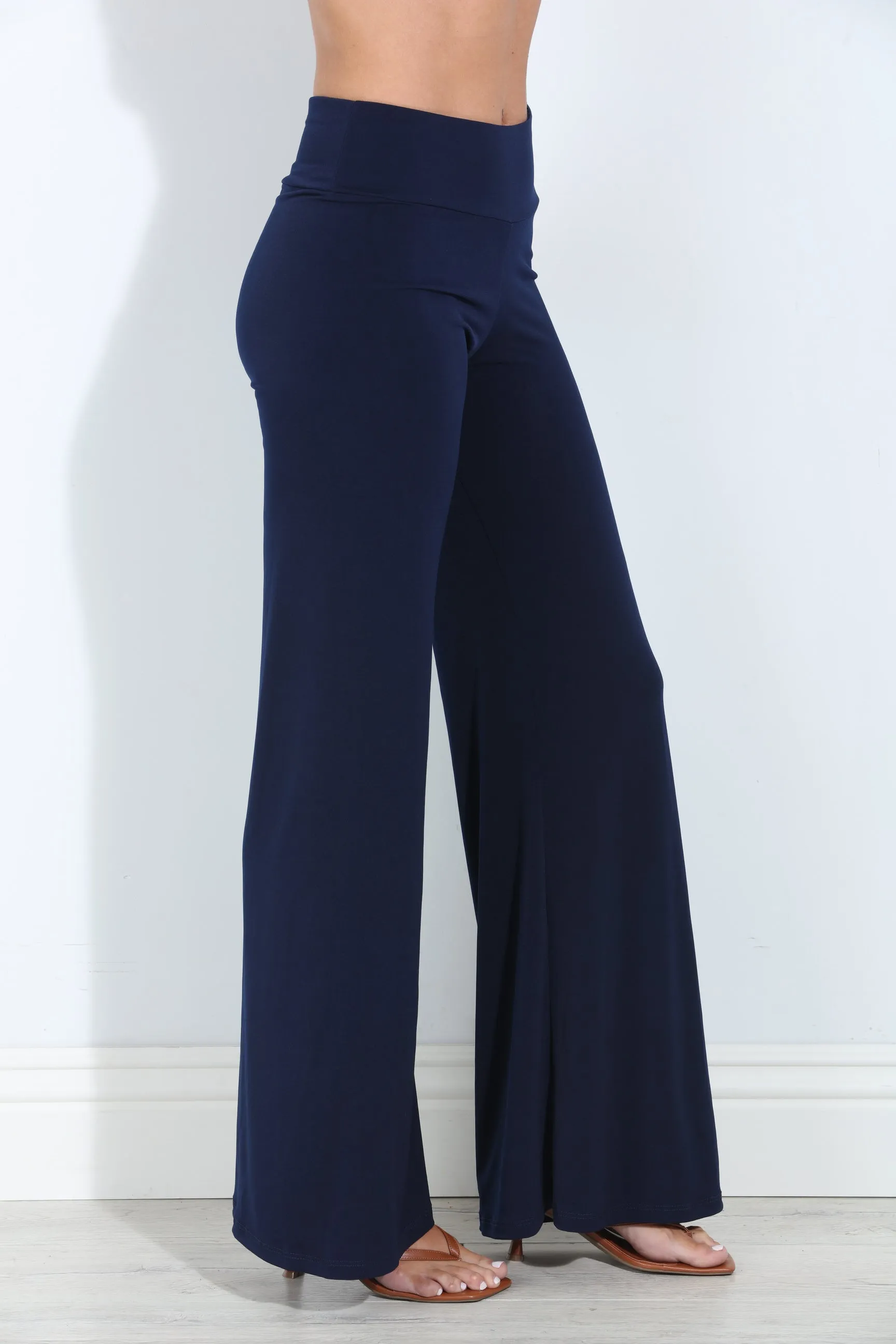 Navy Stretch Wide Leg Pants-BEST SELLER sold by Veronica M product image thumbnail 5