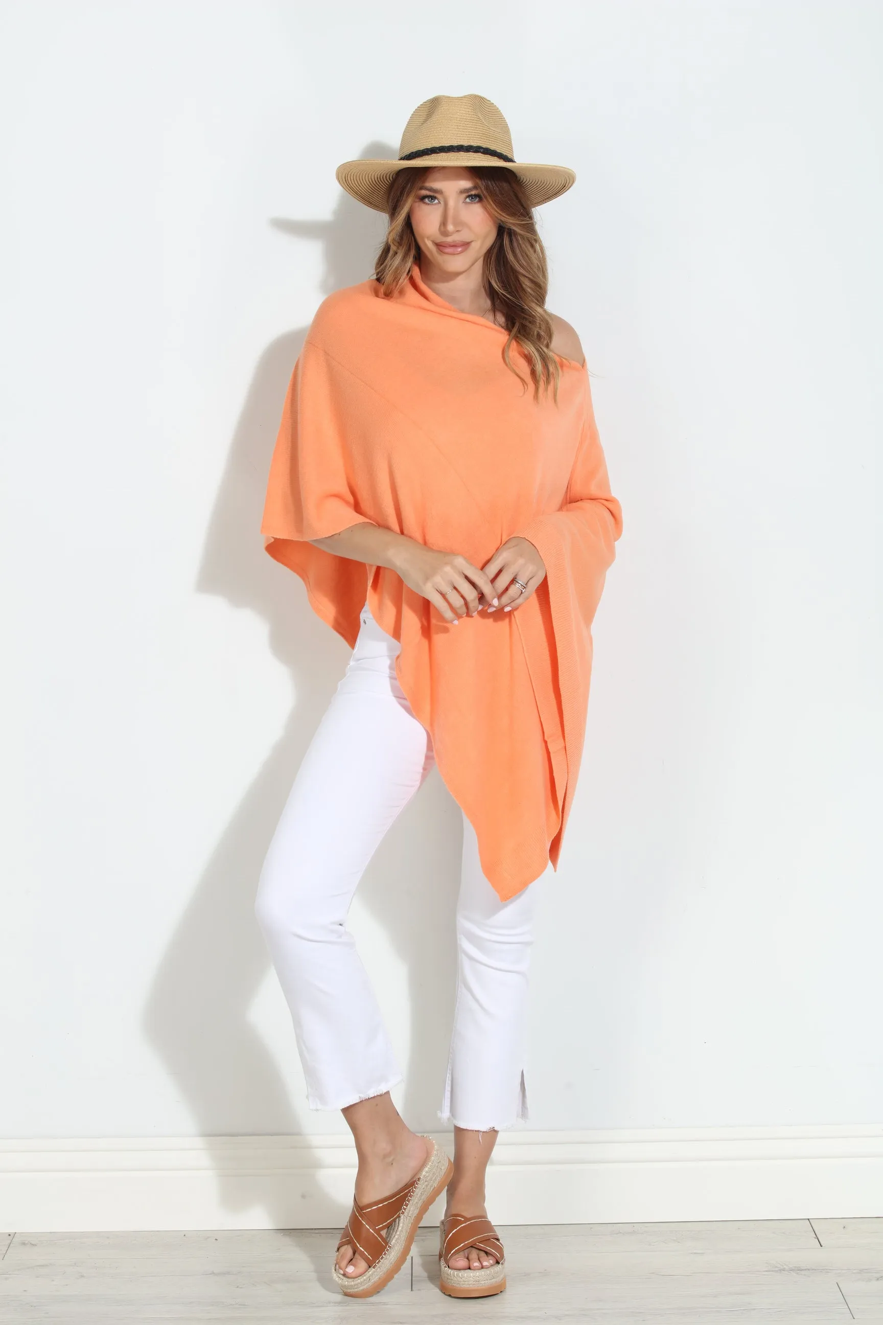 Tangerine Throw-On Poncho-NEW COLOR sold by Veronica M product image thumbnail 4