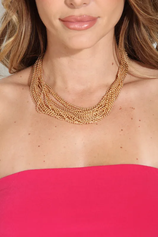 Blake Beaded Statement Necklace sold by Veronica M