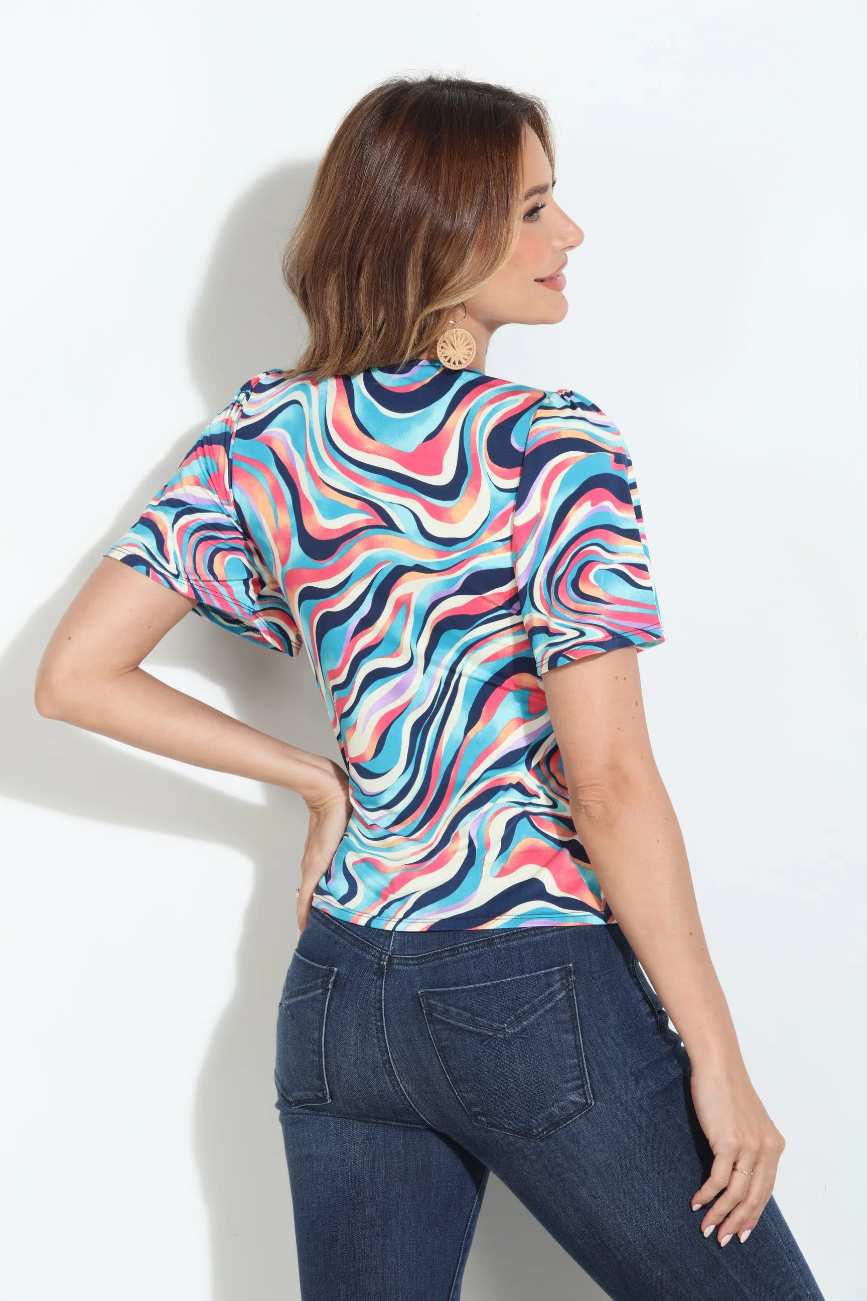 Silva V-Neck Twist Tee-FINAL SALE sold by Veronica M product image thumbnail 3