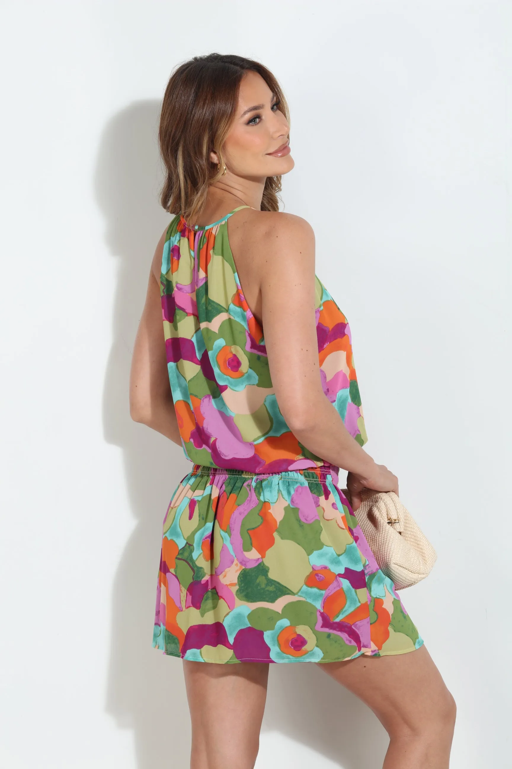 Malga Chiffon Drop Waist Halter Dress sold by Veronica M product image thumbnail 2