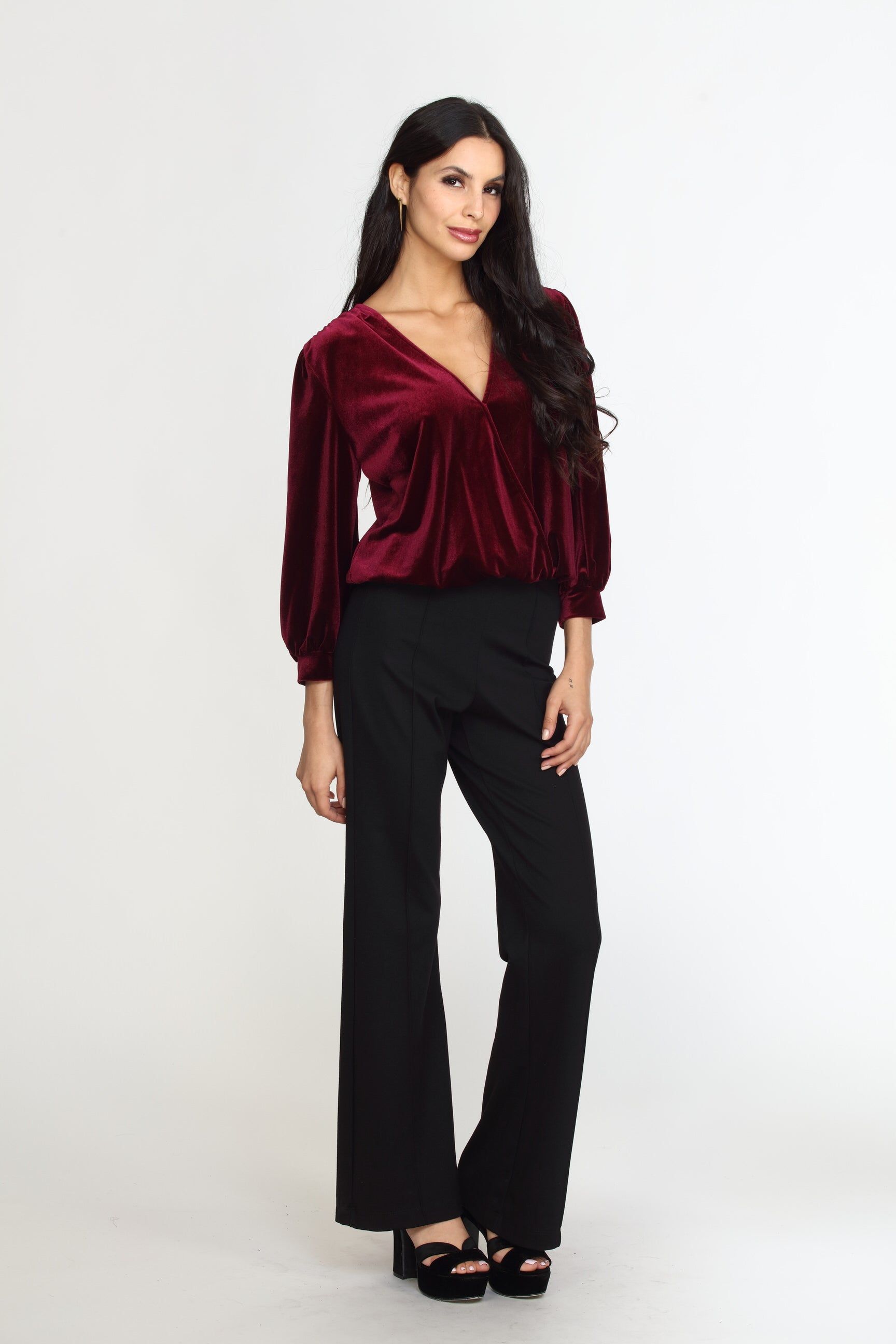 Black Ponti Flare Leg Pants-BEST SELLER sold by Veronica M product image thumbnail 4