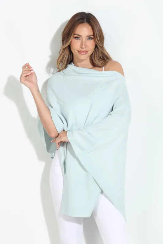 Matcha Throw-On Poncho -NEW COLOR sold by Veronica M