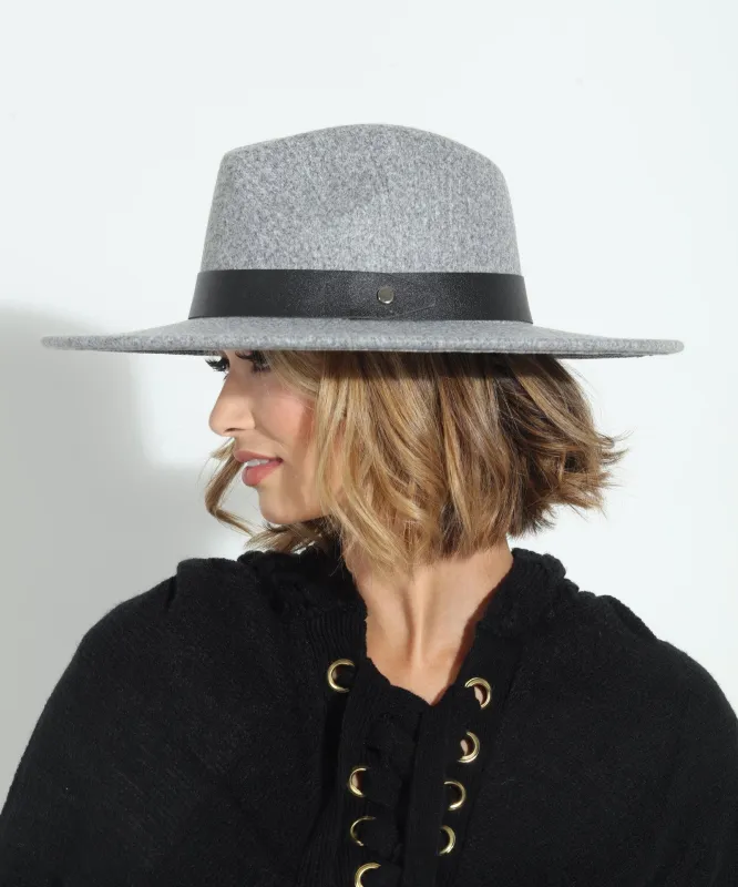 Grey Felt Fedora Hat- FINAL SALE sold by Veronica M