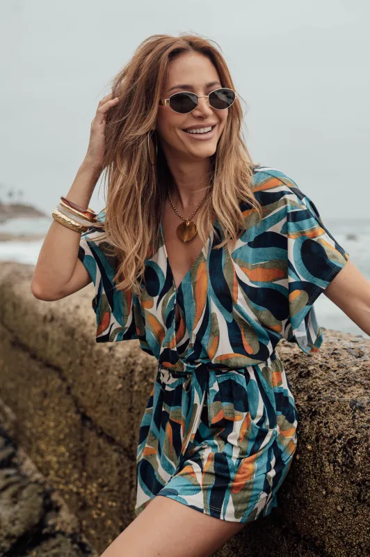 Aster Short Sleeve Open-Back Romper-BEST SELLER sold by Veronica M