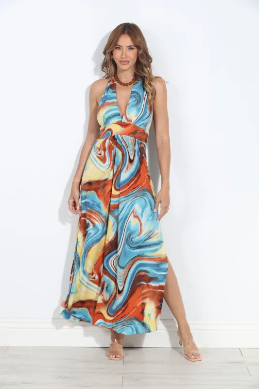 Sahara Stretch Halter Maxi-BEST SELLER sold by Veronica M