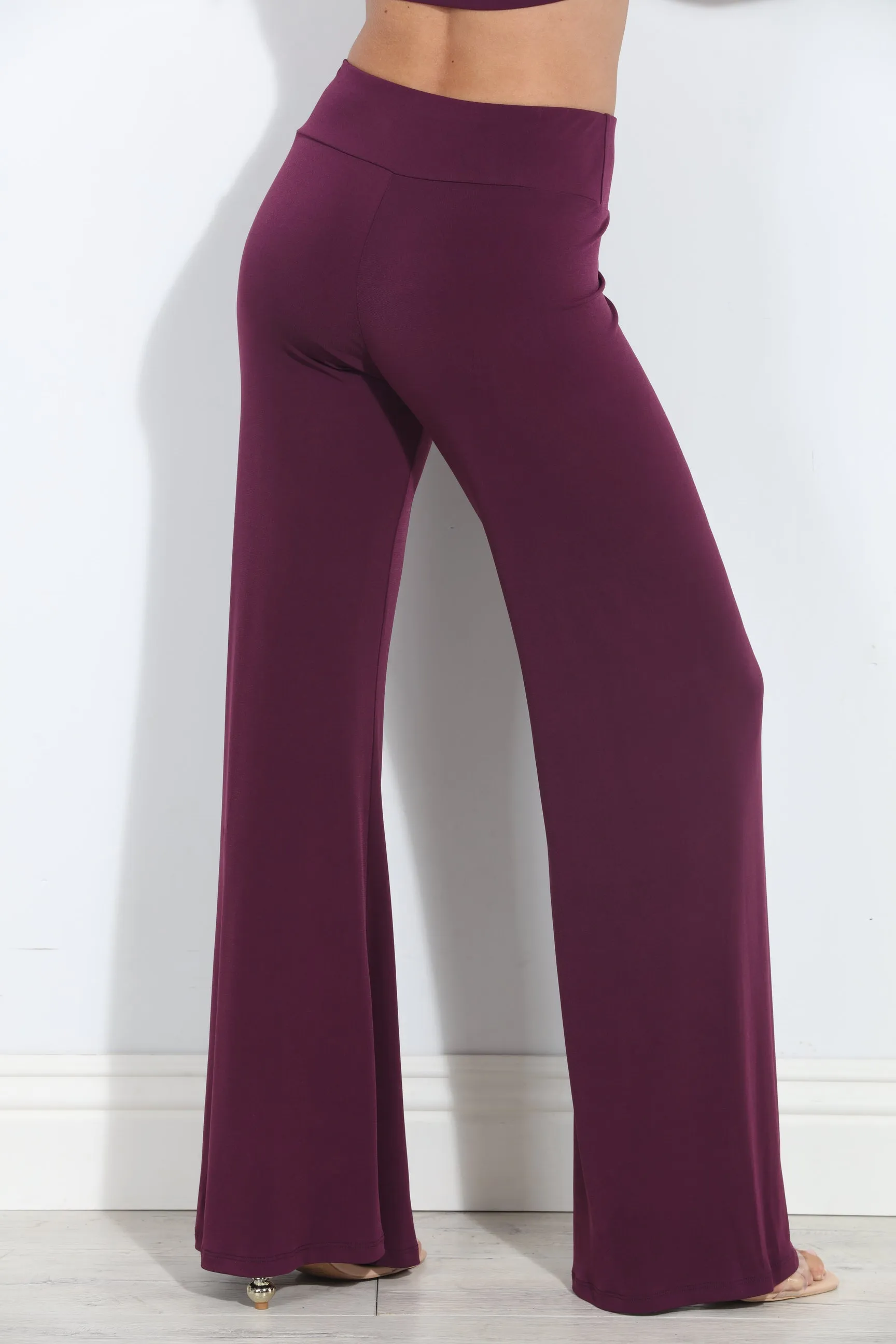 Eggplant Stretch Wide Leg Pants-BEST SELLER sold by Veronica M product image thumbnail 2
