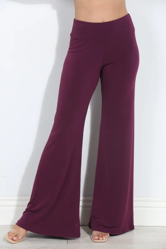 Eggplant Stretch Wide Leg Pants-BEST SELLER sold by Veronica M
