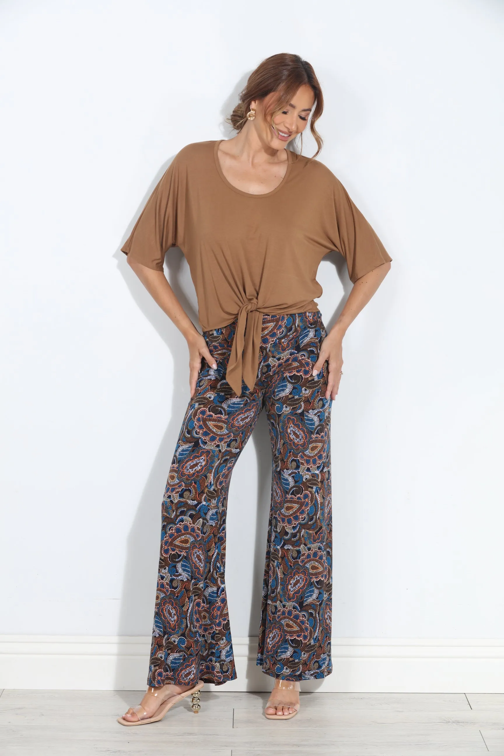 Camel Cupro Tie Tee-BEST SELLER sold by Veronica M product image thumbnail 5