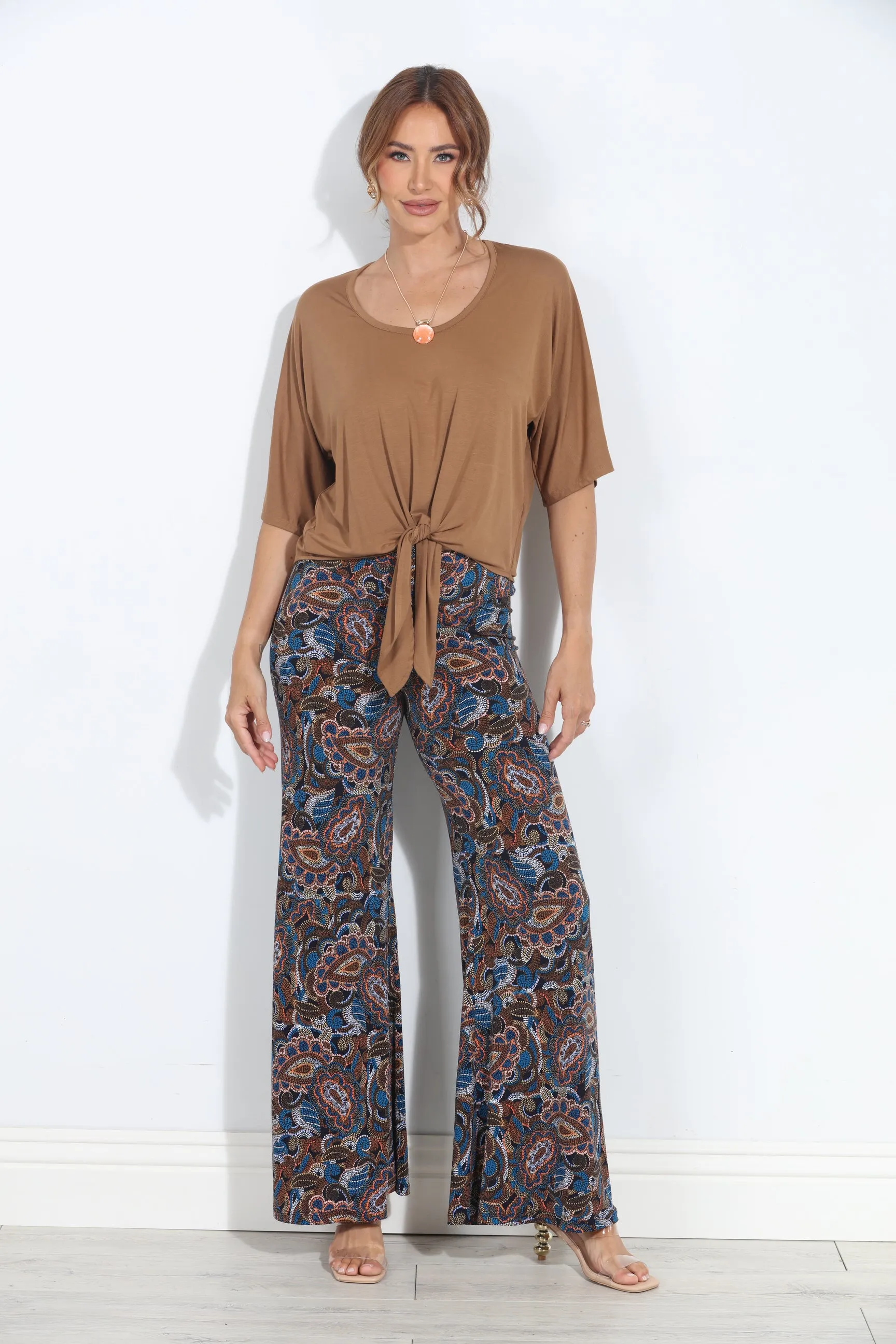 Camel Cupro Tie Tee-BEST SELLER sold by Veronica M product image thumbnail 4