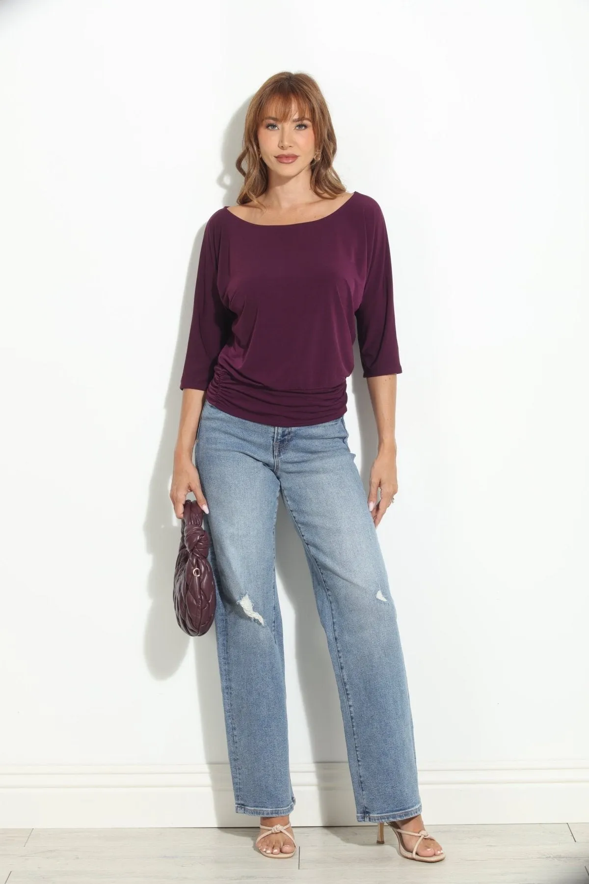 Eggplant Shirred Waist Top sold by Veronica M product image thumbnail 2