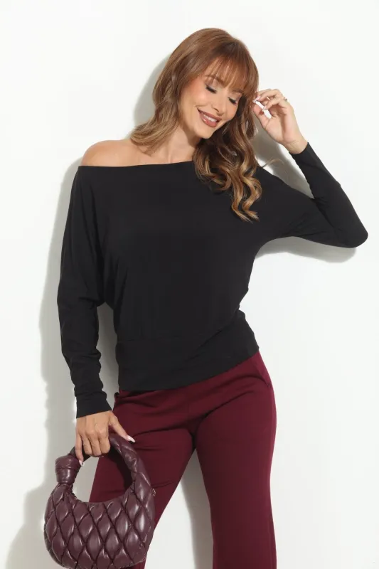 Black Shirred Waist Top-BEST SELLER sold by Veronica M