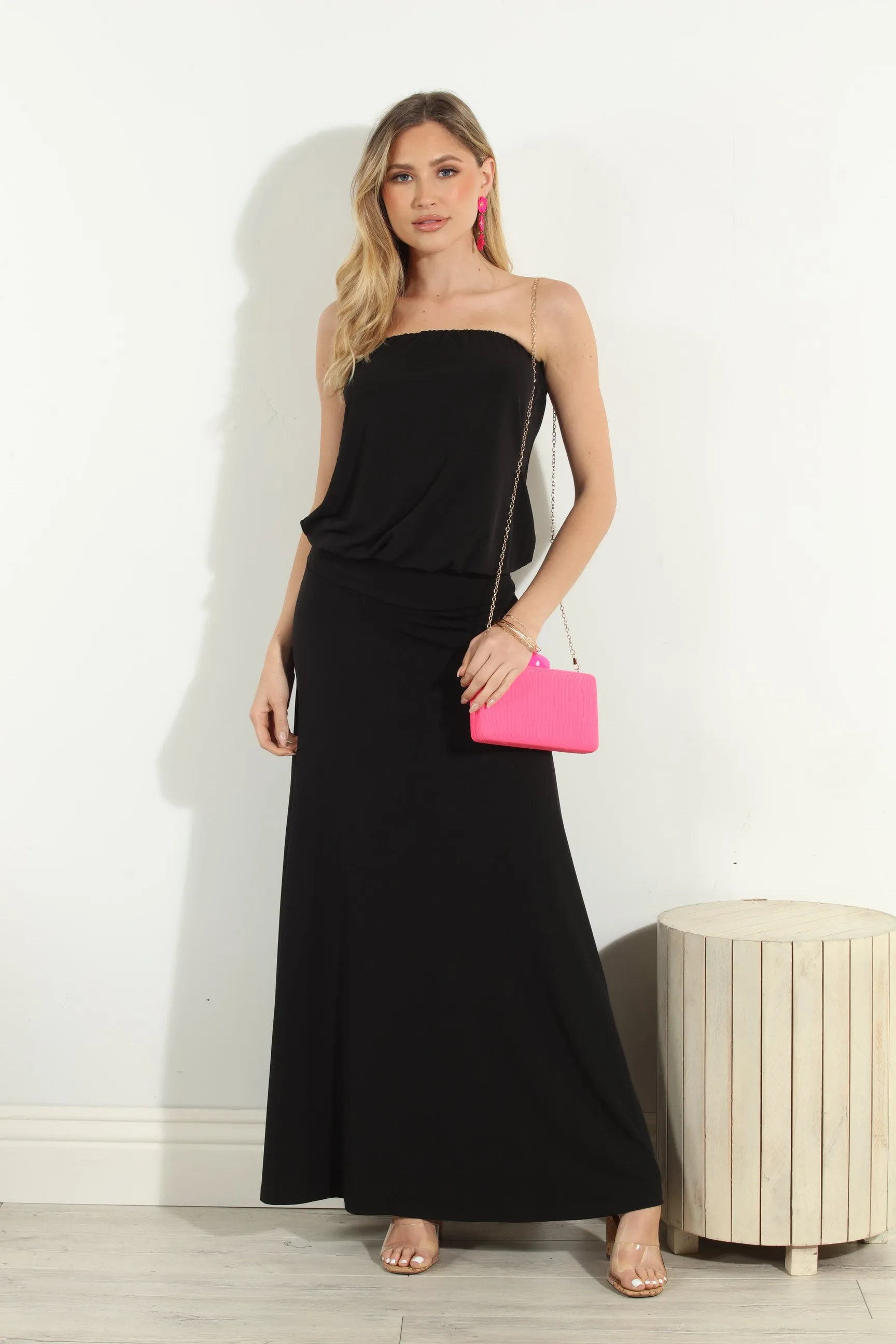 Black Strapless Maxi Dress-BEST SELLER sold by Veronica M product image thumbnail 3