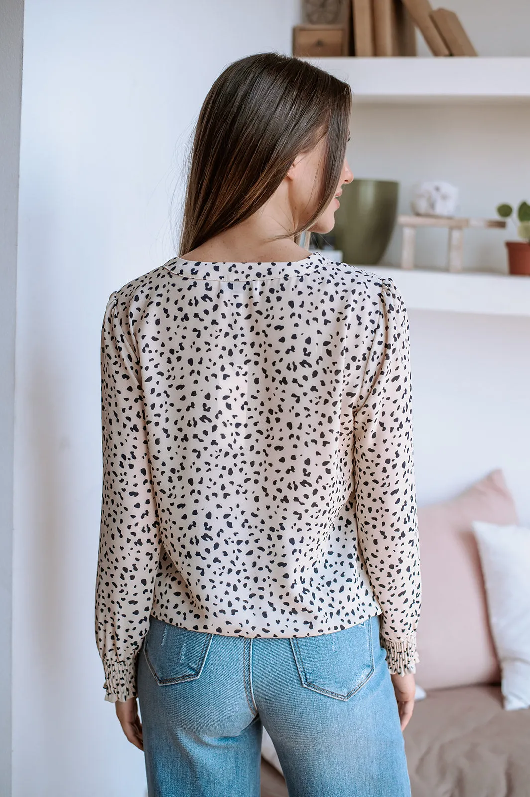 Chiara Surplice Top with Smocked Cuffs-FINAL SALE sold by Veronica M product image thumbnail 4