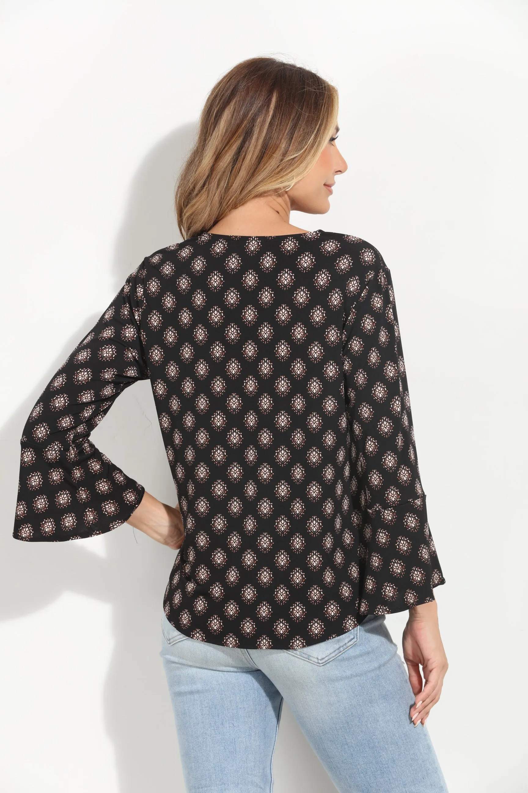 Thalia Stretch Bell Sleeve Top-BEST SELLER sold by Veronica M product image thumbnail 5